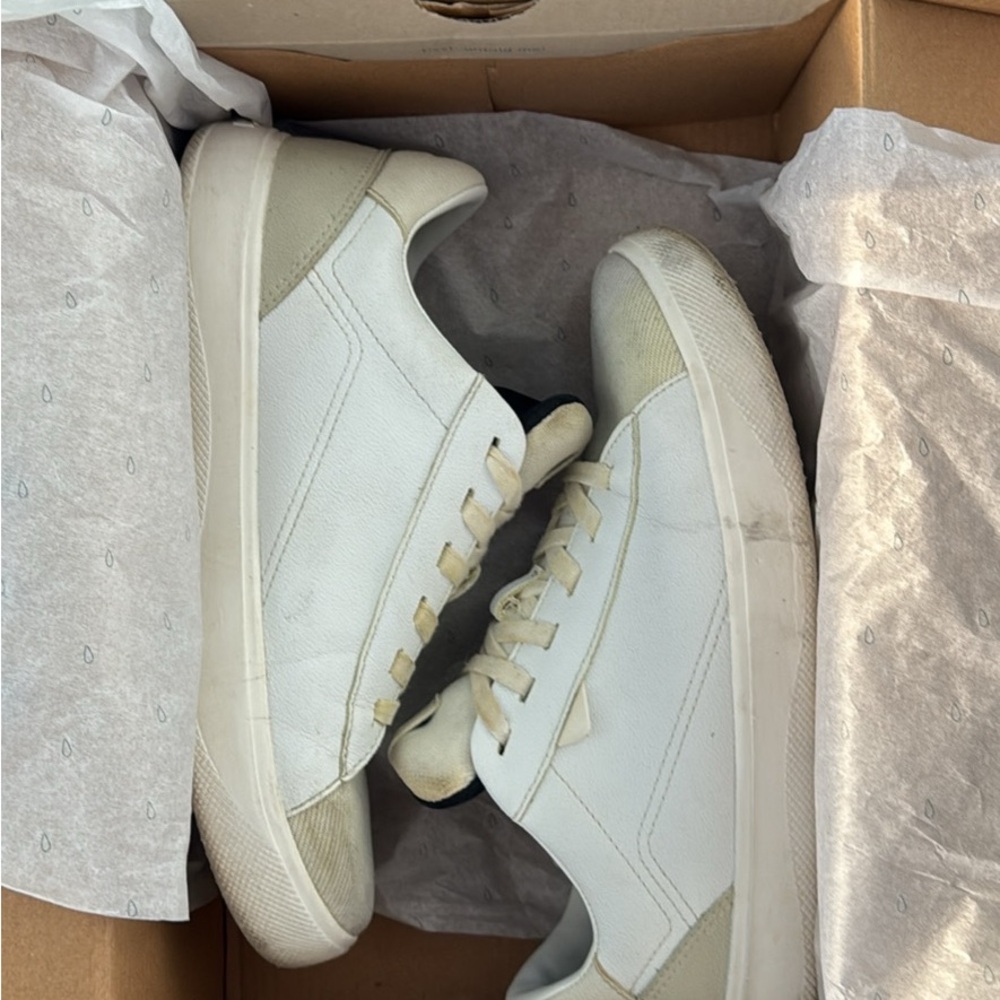 Vessi White and Cream Women's Sneakers